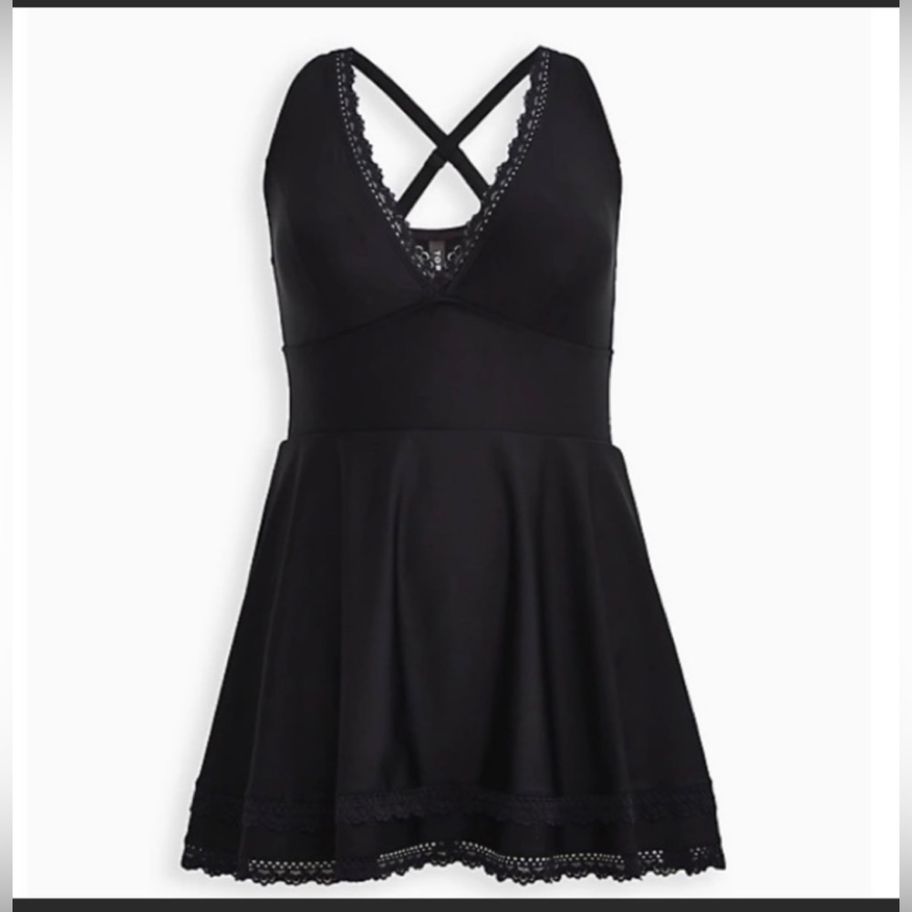 New Torrid Lace Detail Swimdress Swimsuit 5 X